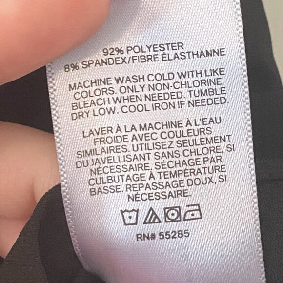 2/$40 - EXPRESS Black Peplum Blouse with Tie Back - Picture 3 of 6